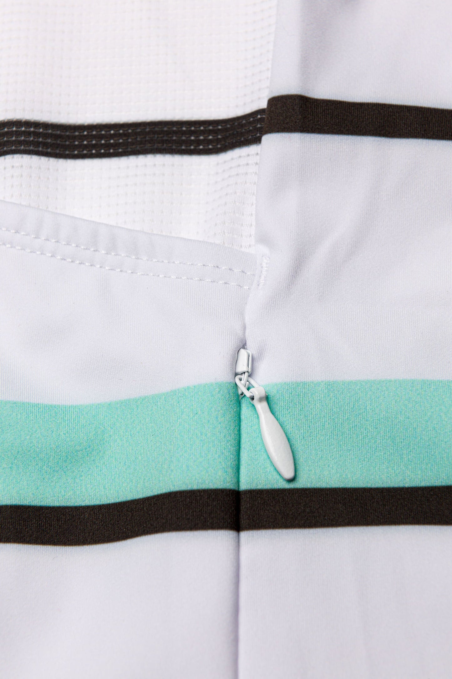 Women's ProSpec Rouleur SZ Jersey | Squadra Stripes | White/Celeste Green/Obsidian Black