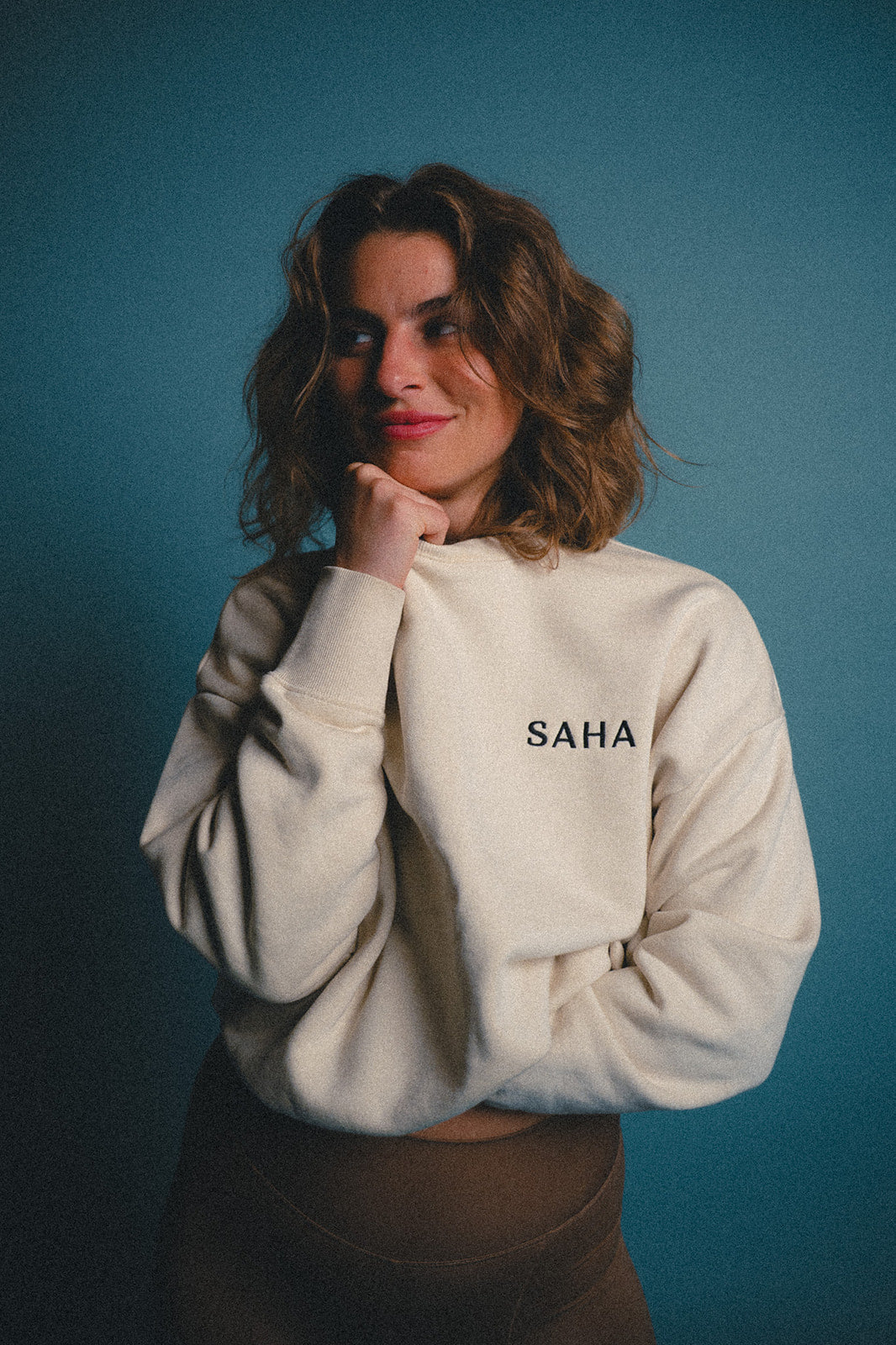 Embroidered crewneck
