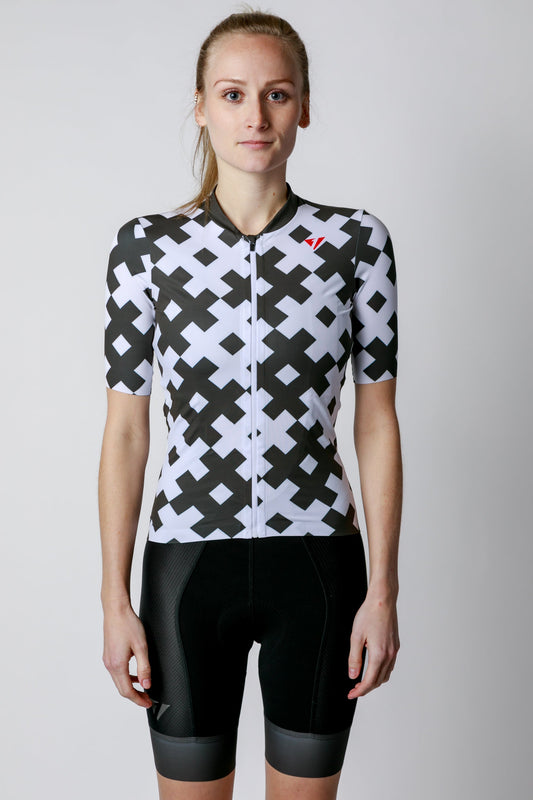 Kansept1 Women's ProSpec Rouleur SZ Jersey | #HashTag Macro | Obsidian Black/White