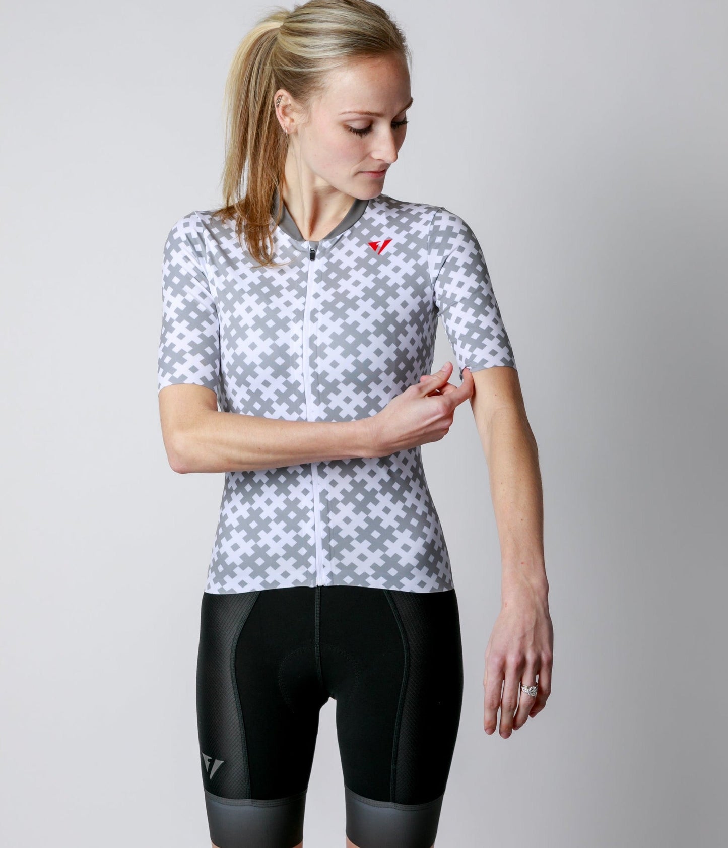 Kansept1 Women's ProSpec Rouleur SZ Jersey | #HashTag | Tarmac Gray/White
