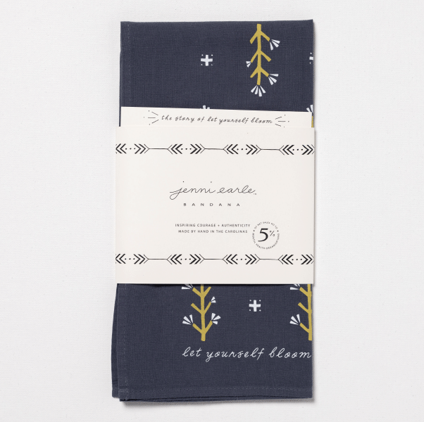 'let yourself bloom' bandana
