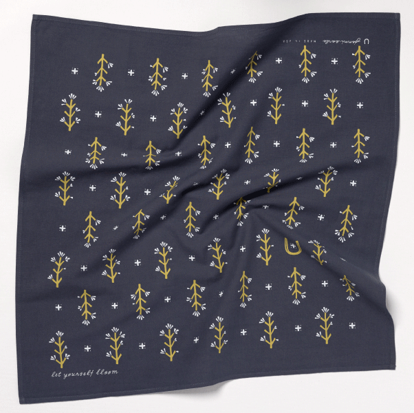 'let yourself bloom' bandana
