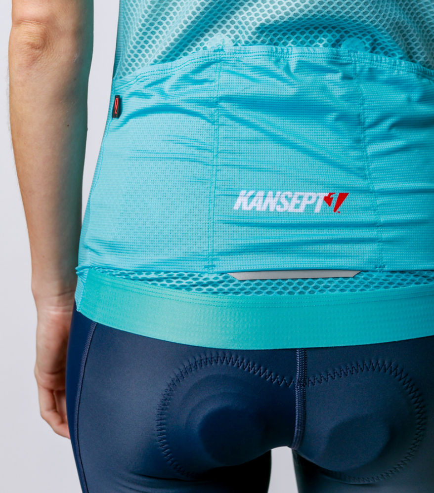 Kansept1 Women's ProSpec Ventoux Jersey | ZONAL print | Tiffany BLUE/Pacific BLUE