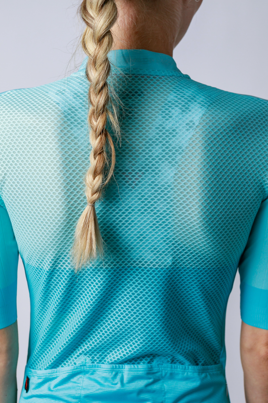 Kansept1 Women's ProSpec Ventoux Jersey | ZONAL print | Tiffany BLUE/Pacific BLUE