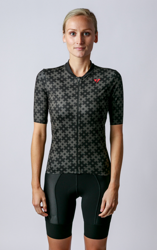 Kansept1 Women's ProSpec Rouleur SZ Jersey | #HashTag | Obsidian Black/Asphalt Gray