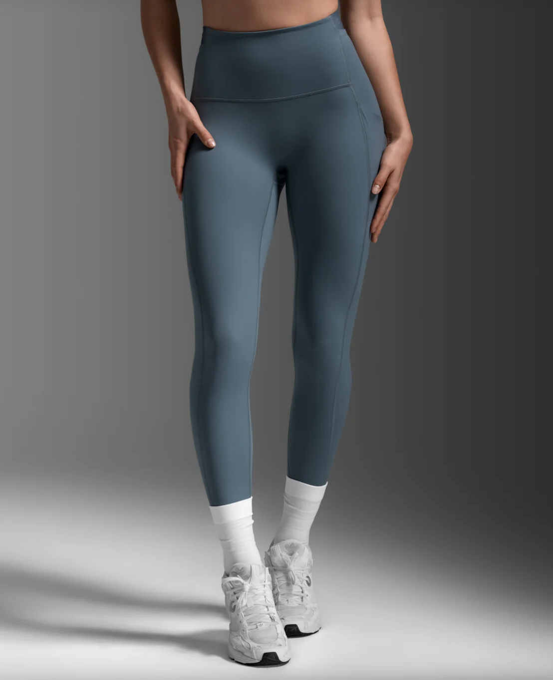 2XU Form Stash Hi-Rise Compression Tights - Dark Sage