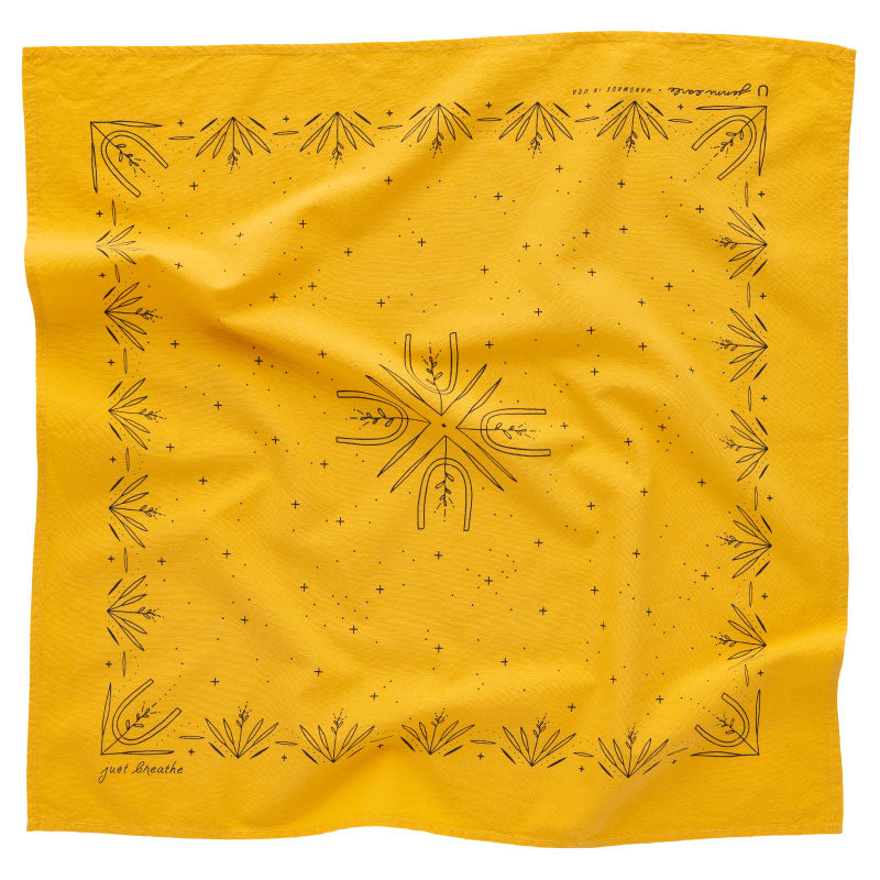 'just breathe' bandana