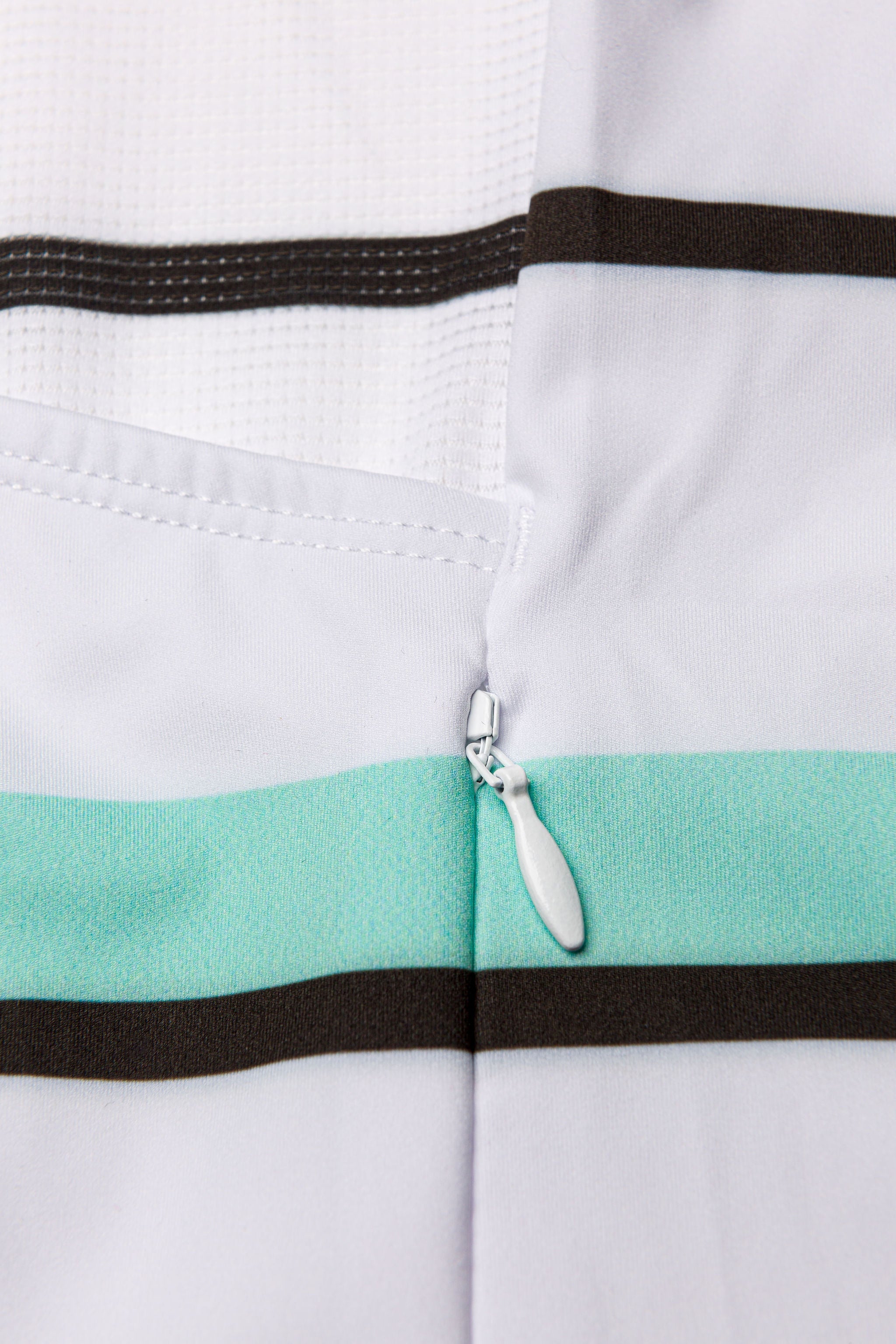 Kansept1 Women's ProSpec Rouleur SZ Jersey | Squadra Stripes | White/Celeste Green/Obsidian Black