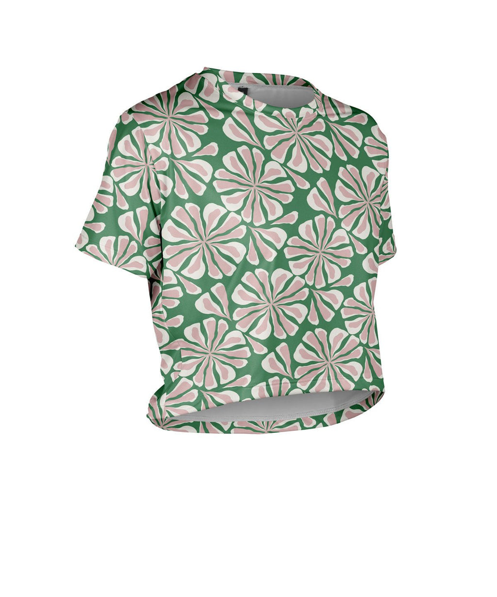 Voler Crop Tee–Summer Botanical