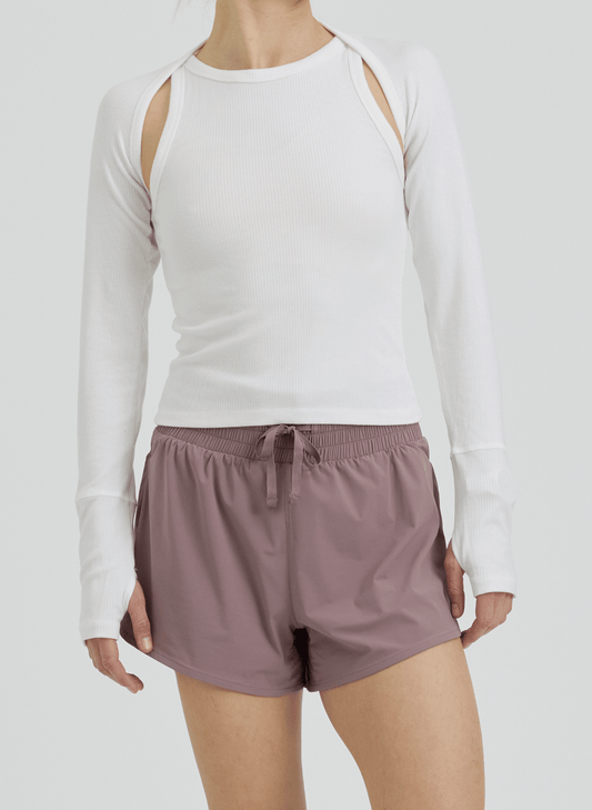 Pruzan Running Ribbed Recovery Shrug + Tank Set