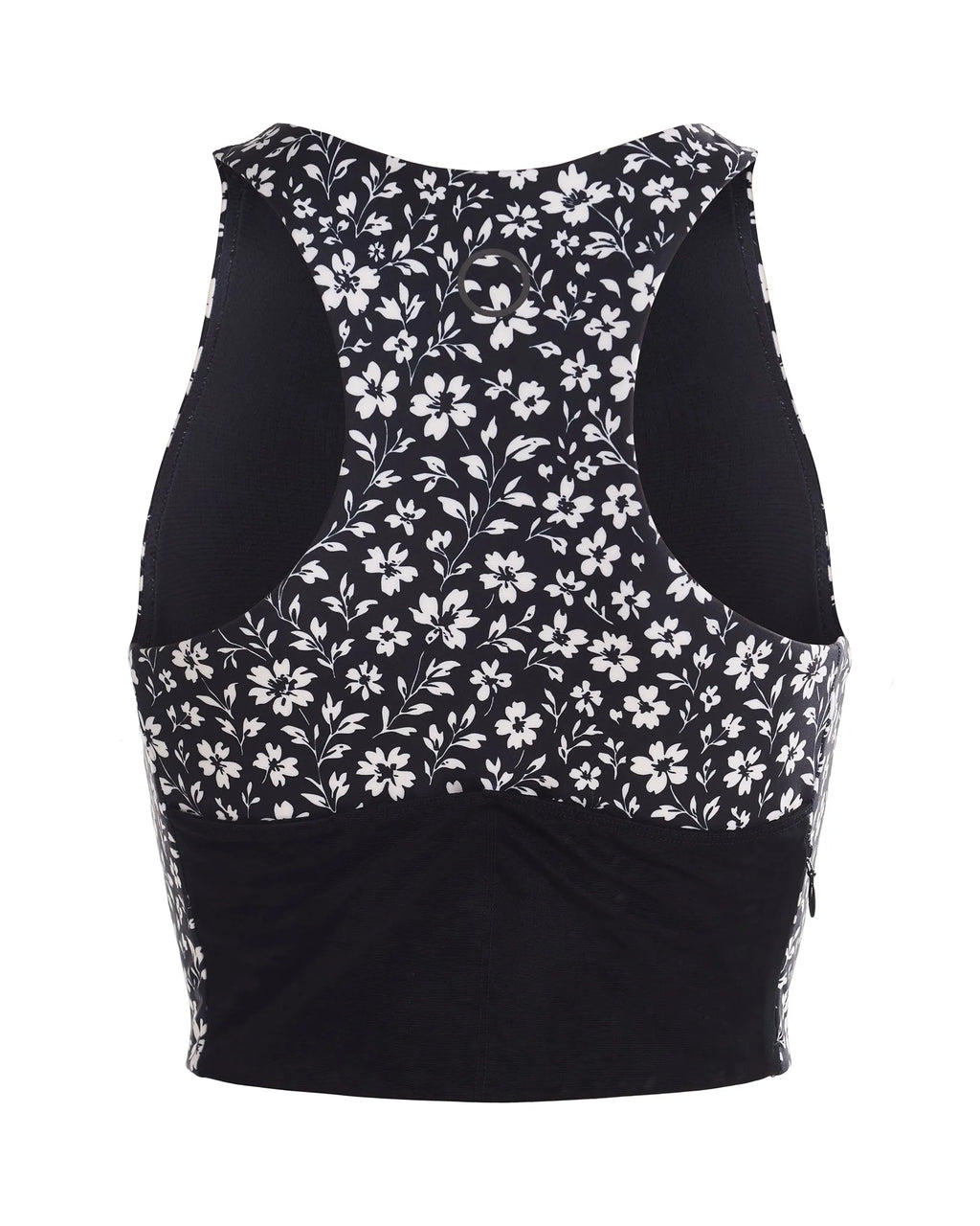 Samsara Adventure Crop Top - Black Floral Maze