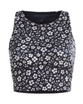 Samsara Adventure Crop Top - Black Floral Maze