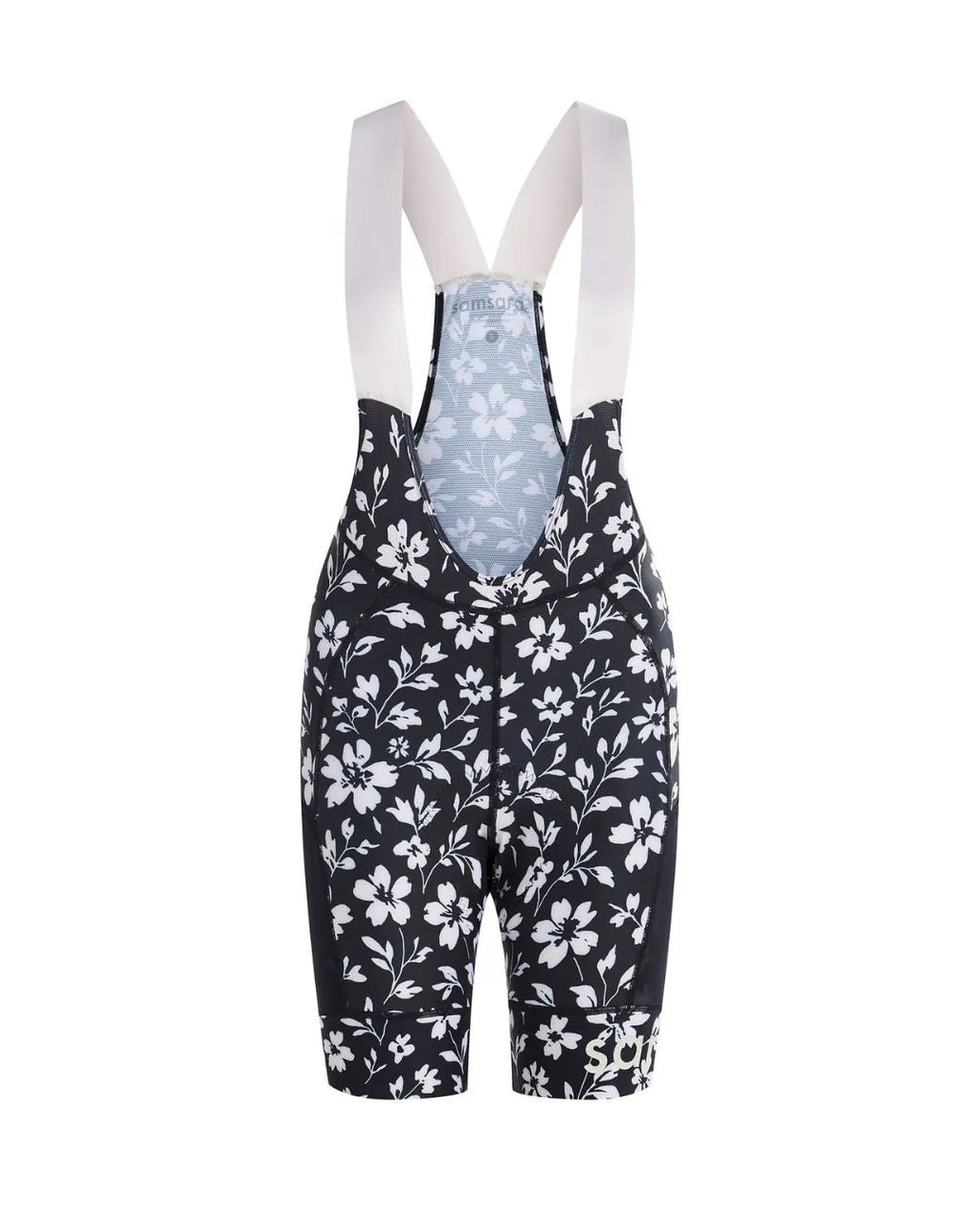 Samsara Adventure Bib Shorts - Black Floral Maze