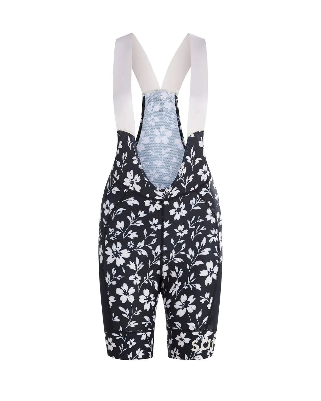 Samsara Adventure Bib Shorts - Black Floral Maze