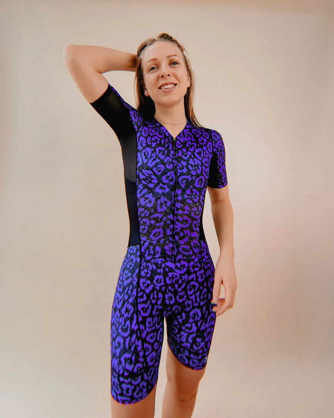 Performance Tri Suit - Iris Leopard