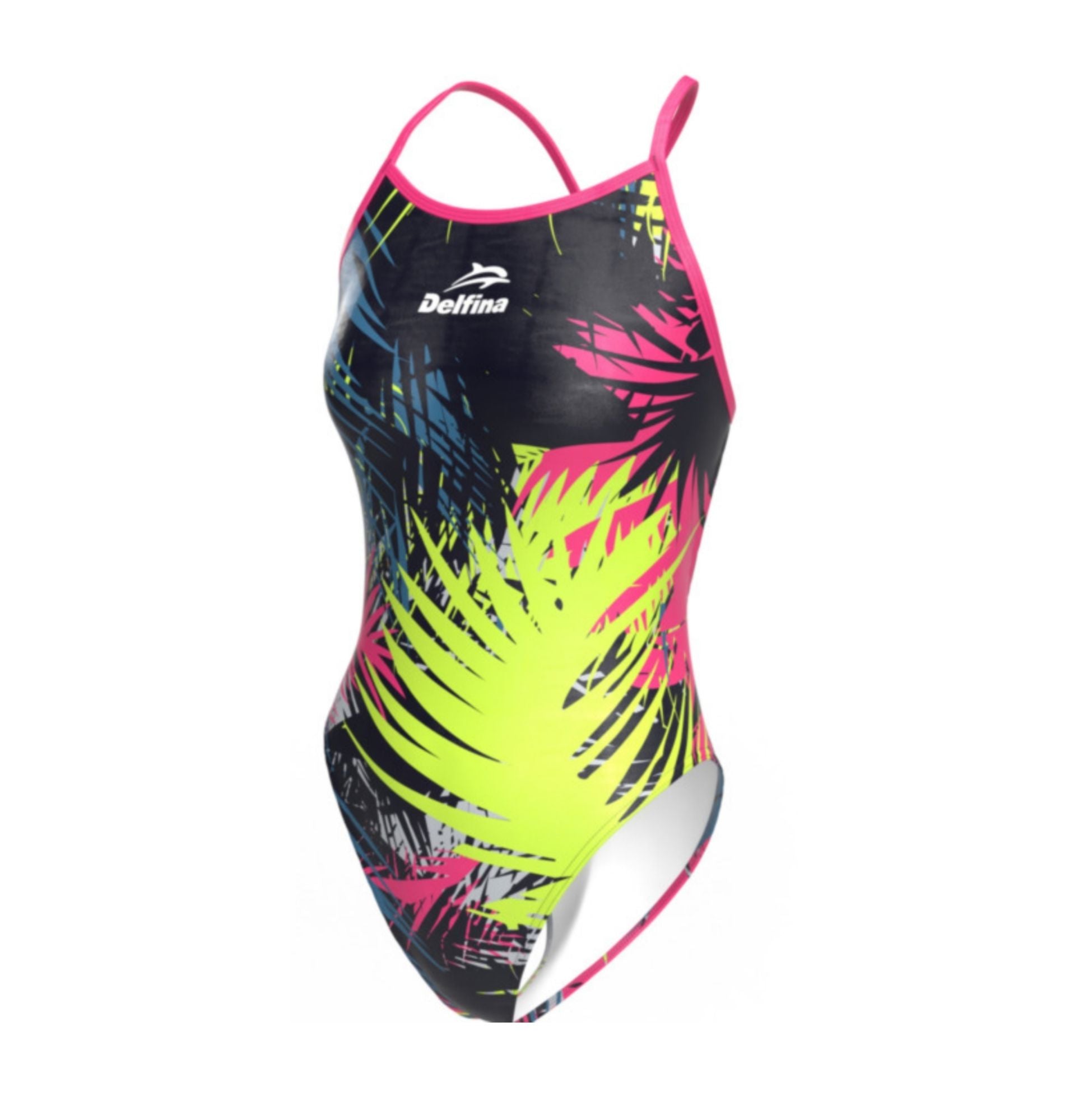COCONUT LEAVES WOMEN'S LIGHTBACK ONE PIECE ATHLETIC SWIMSUIT