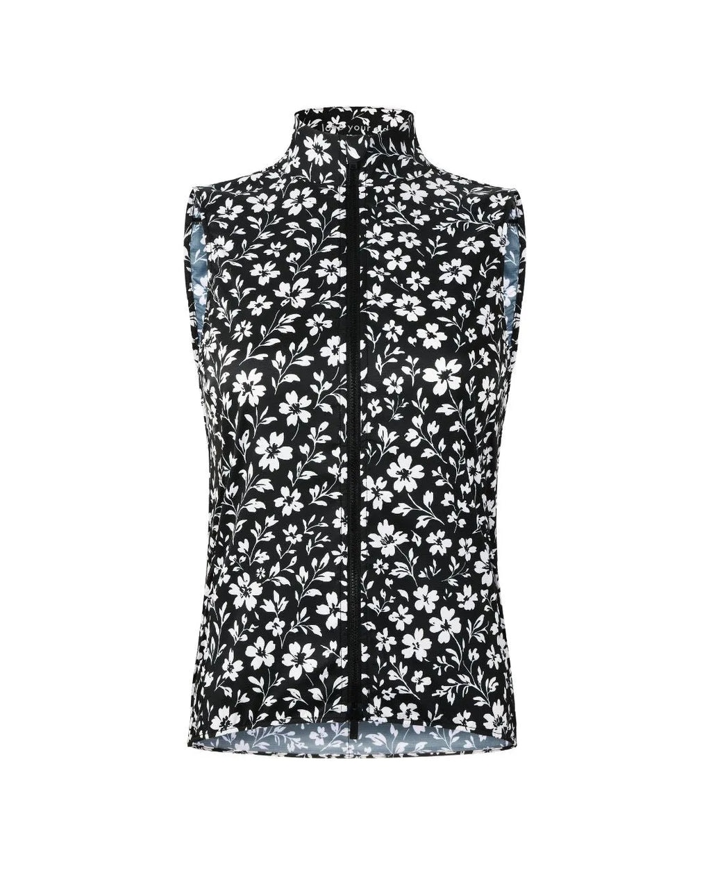 Samsara Stop The Wind Cycling Vest - Black Floral Maze