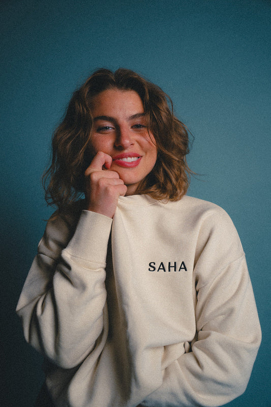 Embroidered crewneck