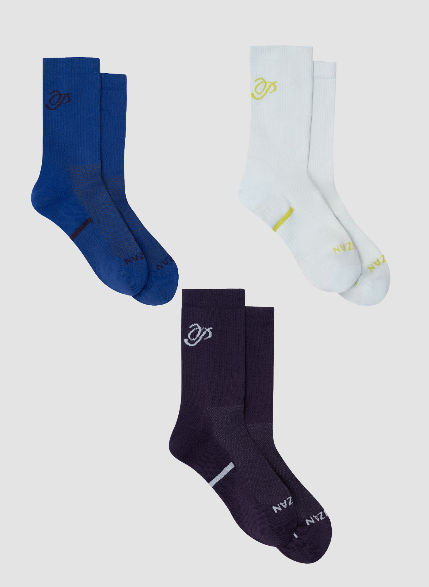 Pruzan Running Softhold Socks - Set of Three