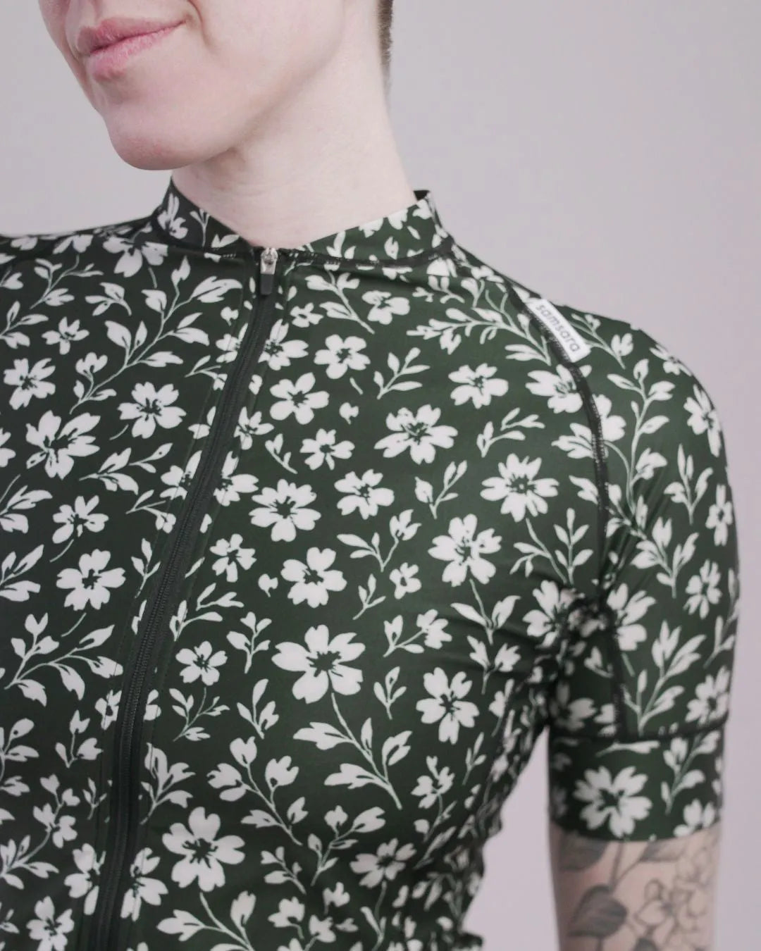 Samsara Every Ride Jersey - Black Floral Maze