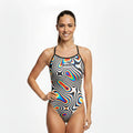 ILLUSION WOMEN'S LIGHTBACK ONE PIECE ATHLETIC SWIMSUIT