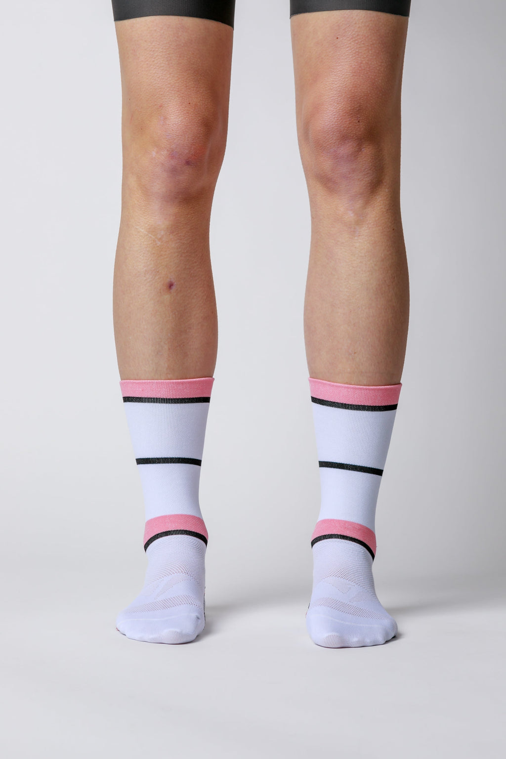 Kansept1 ProSpec Rouleur Sock | Squadra Stripes | White/Maglia Rosa Pink/Obsidian Black