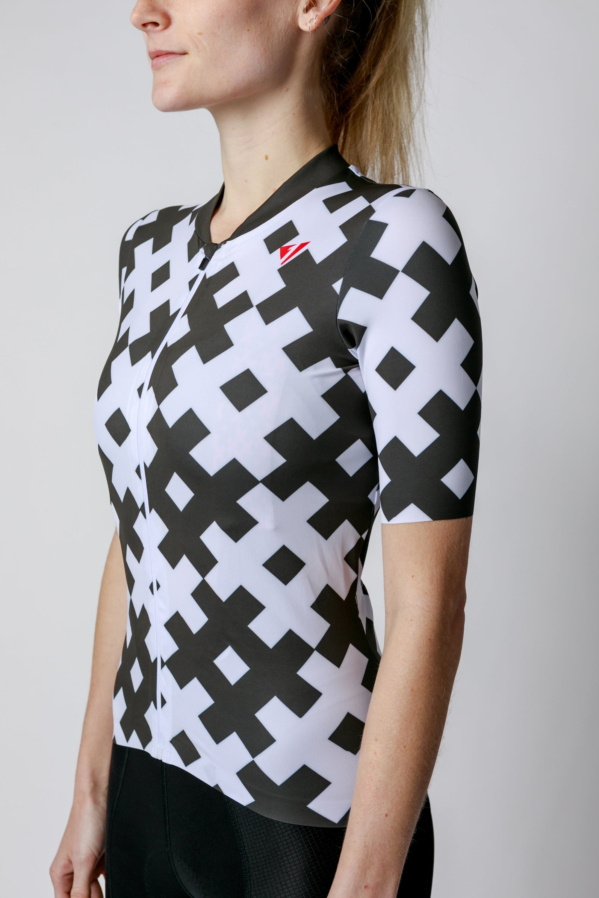 Kansept1 Women's ProSpec Rouleur SZ Jersey | #HashTag Macro | Obsidian Black/White