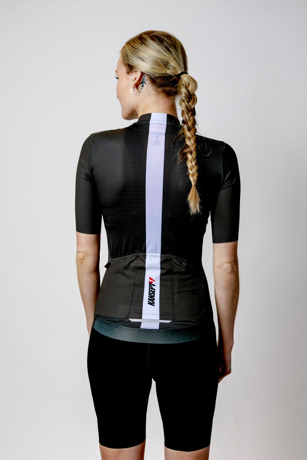 Kansept1 Women's ProSpec Rouleur SZ Jersey | TEAM ISSUE | Obsidian Black CF with white race stripe