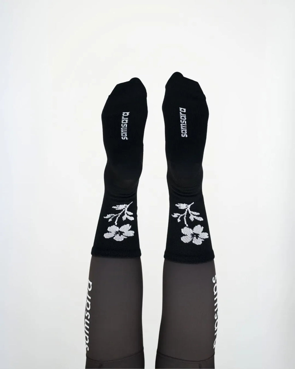 Samsara Merino Performance Socks - Black Floral