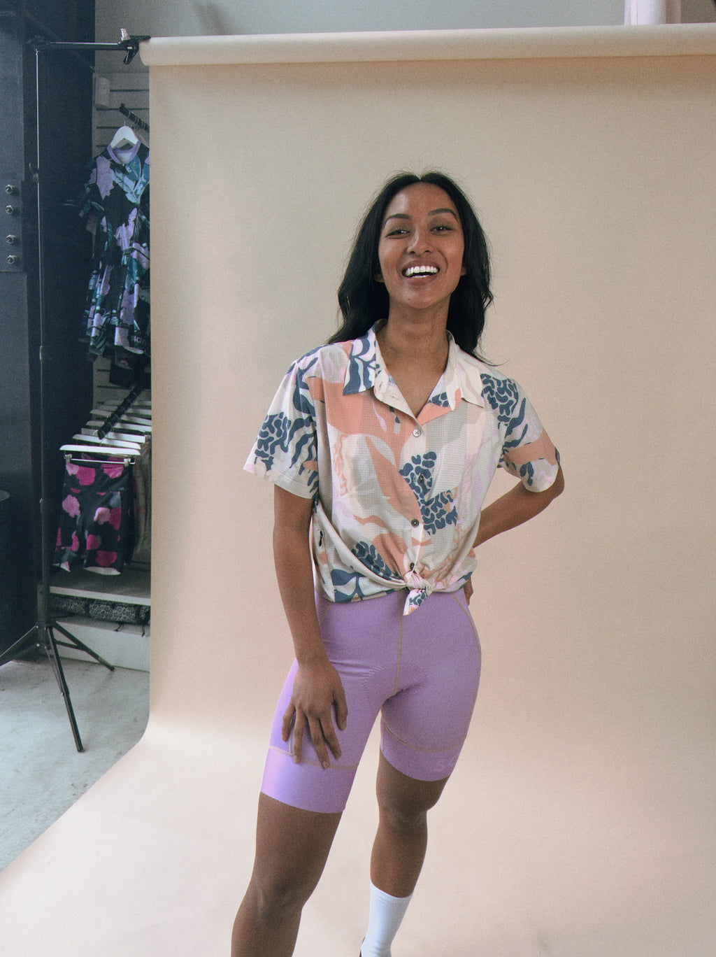Samsara Adventure Bib Shorts - Orchid