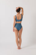 Nina High Waist Bikini Bottom - Rain