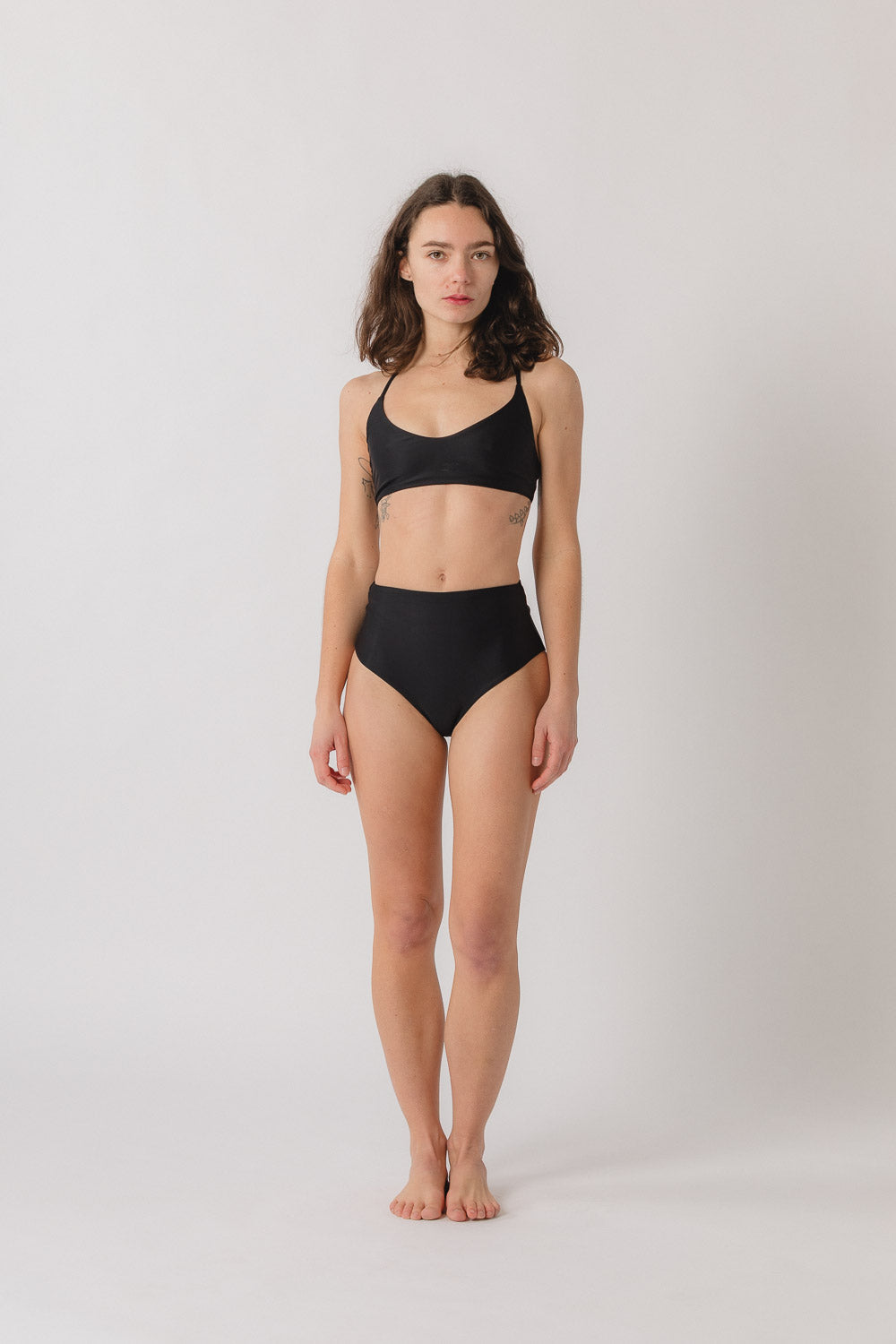 Saturday Swimwear Nina High Waist Bikini Bottom - Black