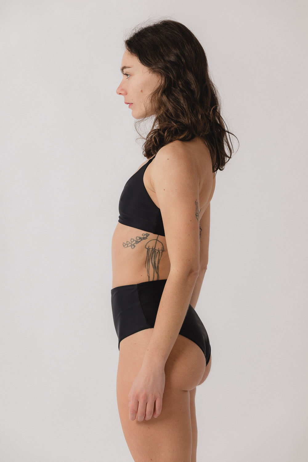 Saturday Swimwear Nina High Waist Bikini Bottom - Black