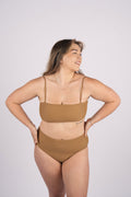 Nina High Waist Bikini Bottom - Maple