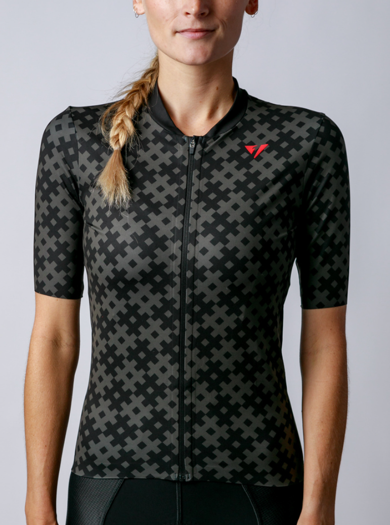 Kansept1 Women's ProSpec Rouleur SZ Jersey | #HashTag | Obsidian Black/Asphalt Gray
