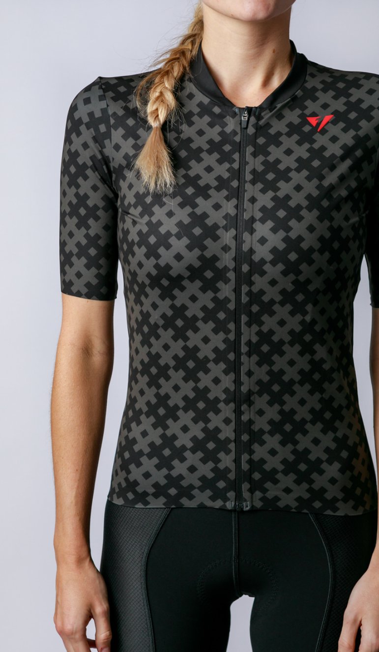 Kansept1 Women's ProSpec Rouleur SZ Jersey | #HashTag | Obsidian Black/Asphalt Gray