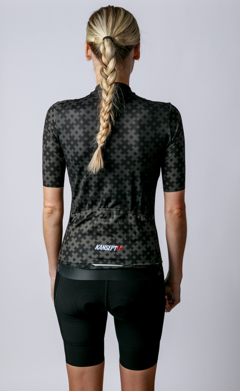 Kansept1 Women's ProSpec Rouleur SZ Jersey | #HashTag | Obsidian Black/Asphalt Gray