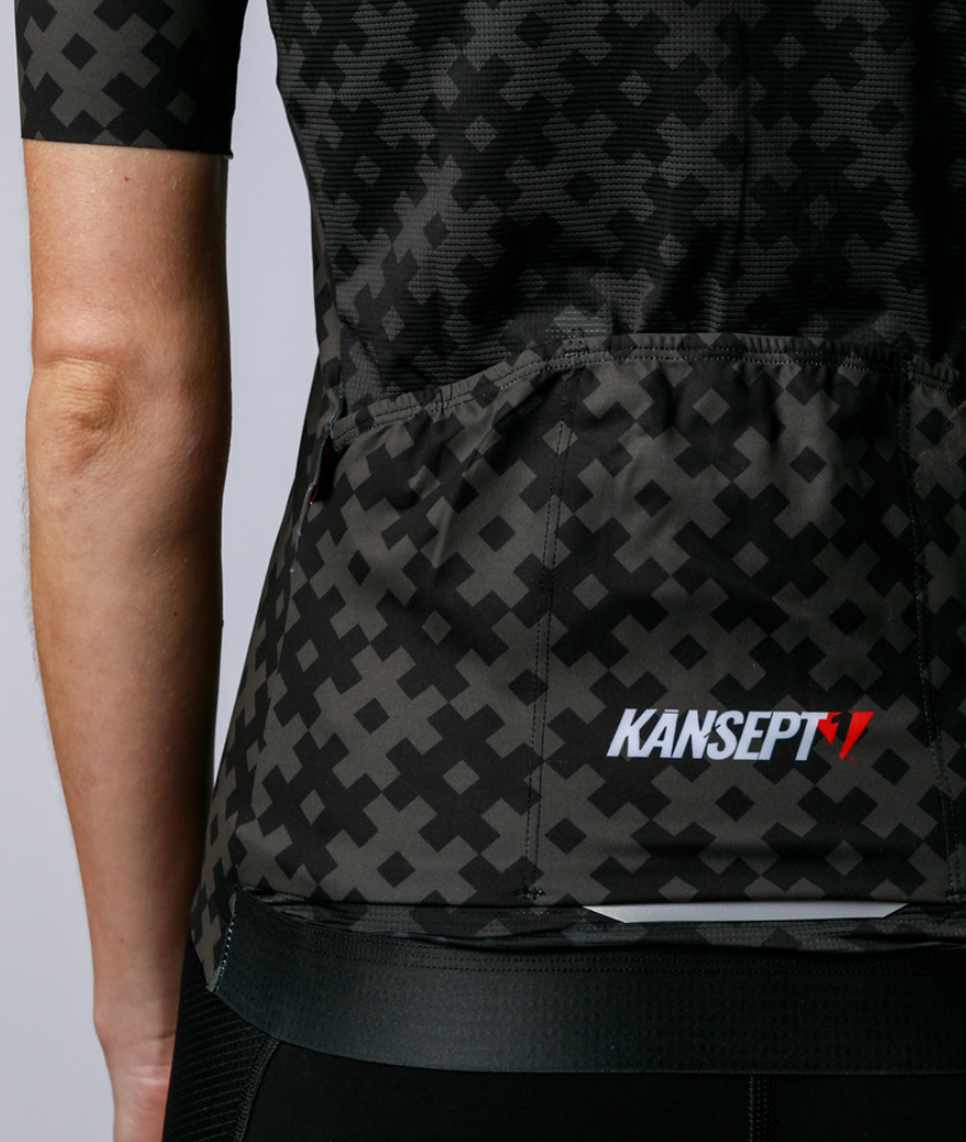 Kansept1 Women's ProSpec Rouleur SZ Jersey | #HashTag | Obsidian Black/Asphalt Gray