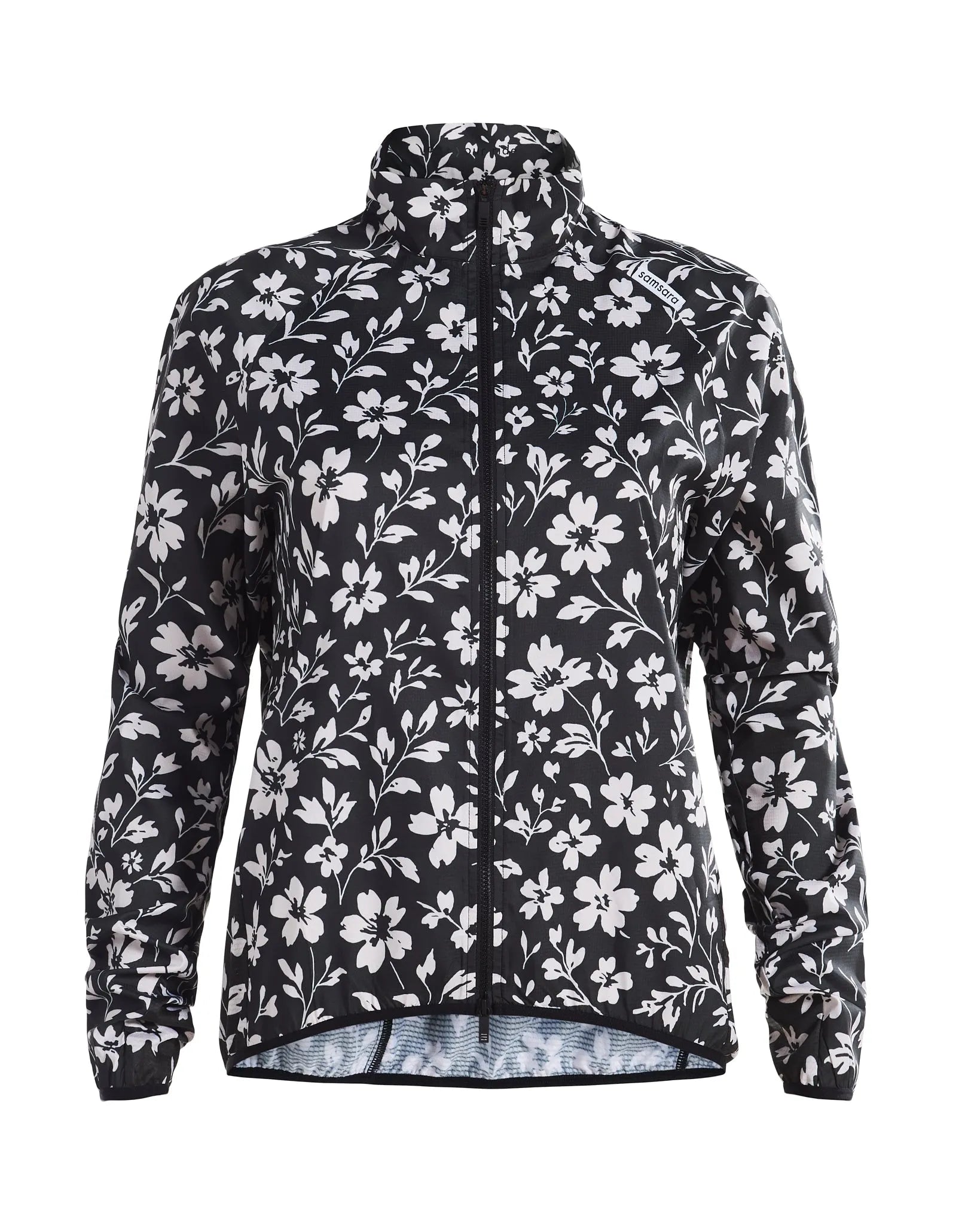 Samsara Stop The Wind Cycling Jacket - Black Floral Maze