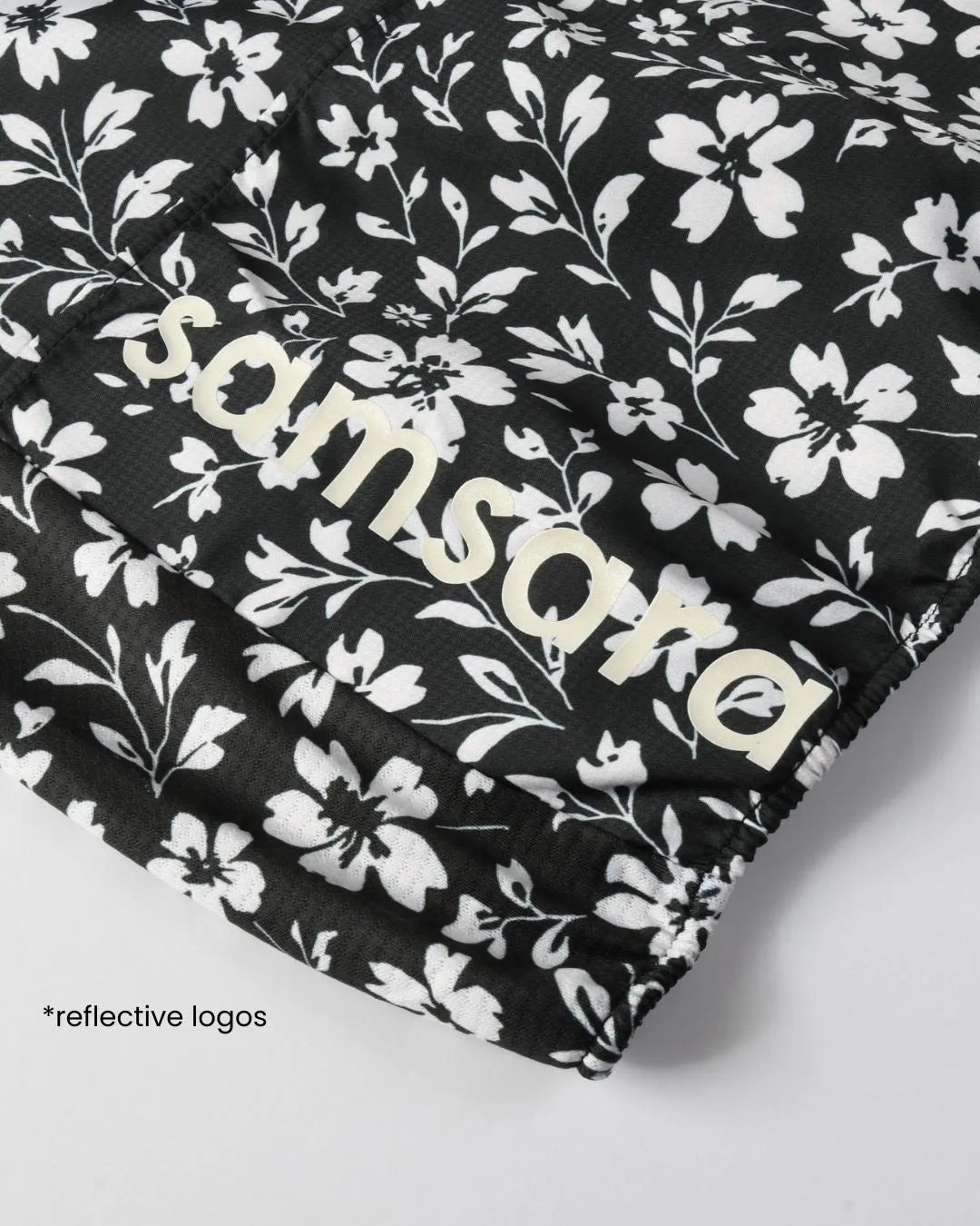 Samsara Stop The Wind Cycling Vest - Black Floral Maze