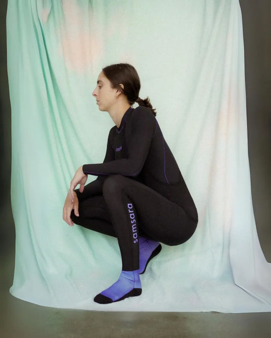 Samsara Cycle Elevated Thermal Bib Tights - Black/Iris