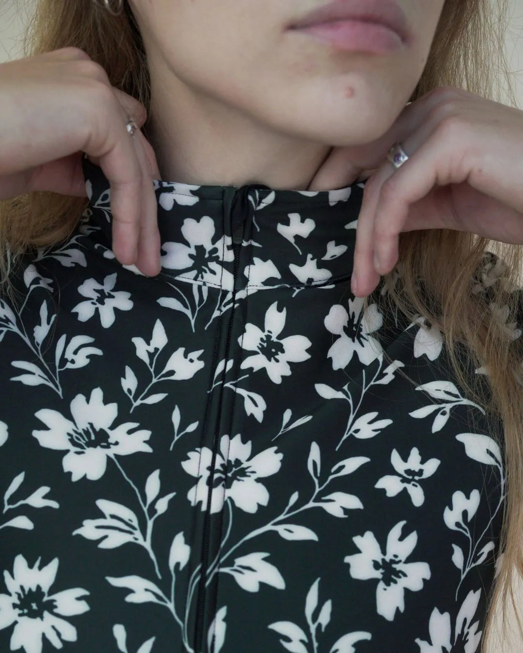 Samsara Transition Long-Sleeve Jersey - Black Floral Maze