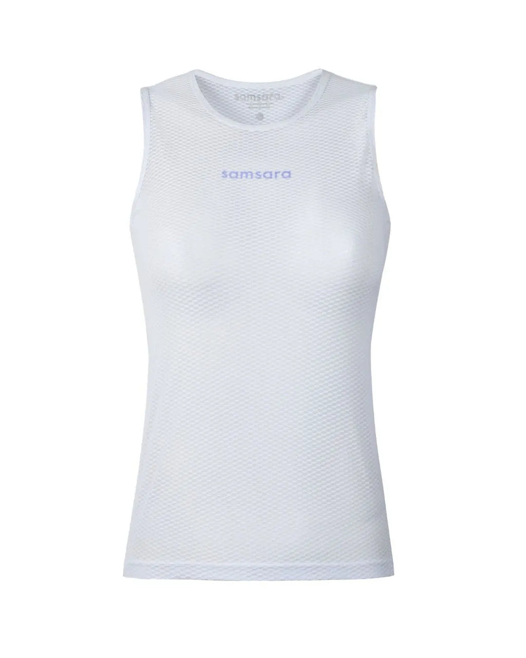 Samsara Sleeveless Base Layer - White/Cloudberry