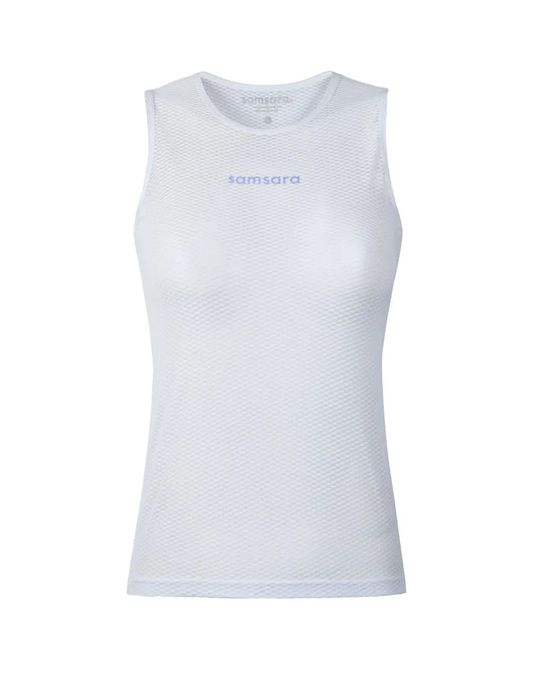 Samsara Sleeveless Base Layer - White/Cloudberry