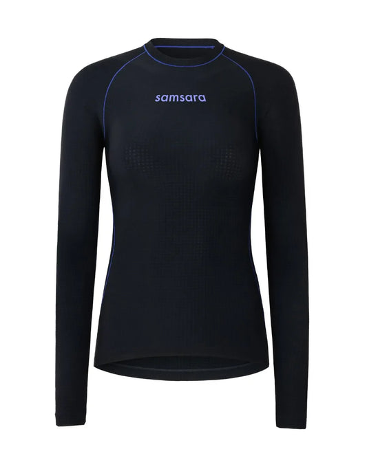 Long-Sleeve Thermal Base Layer - Black/Iris