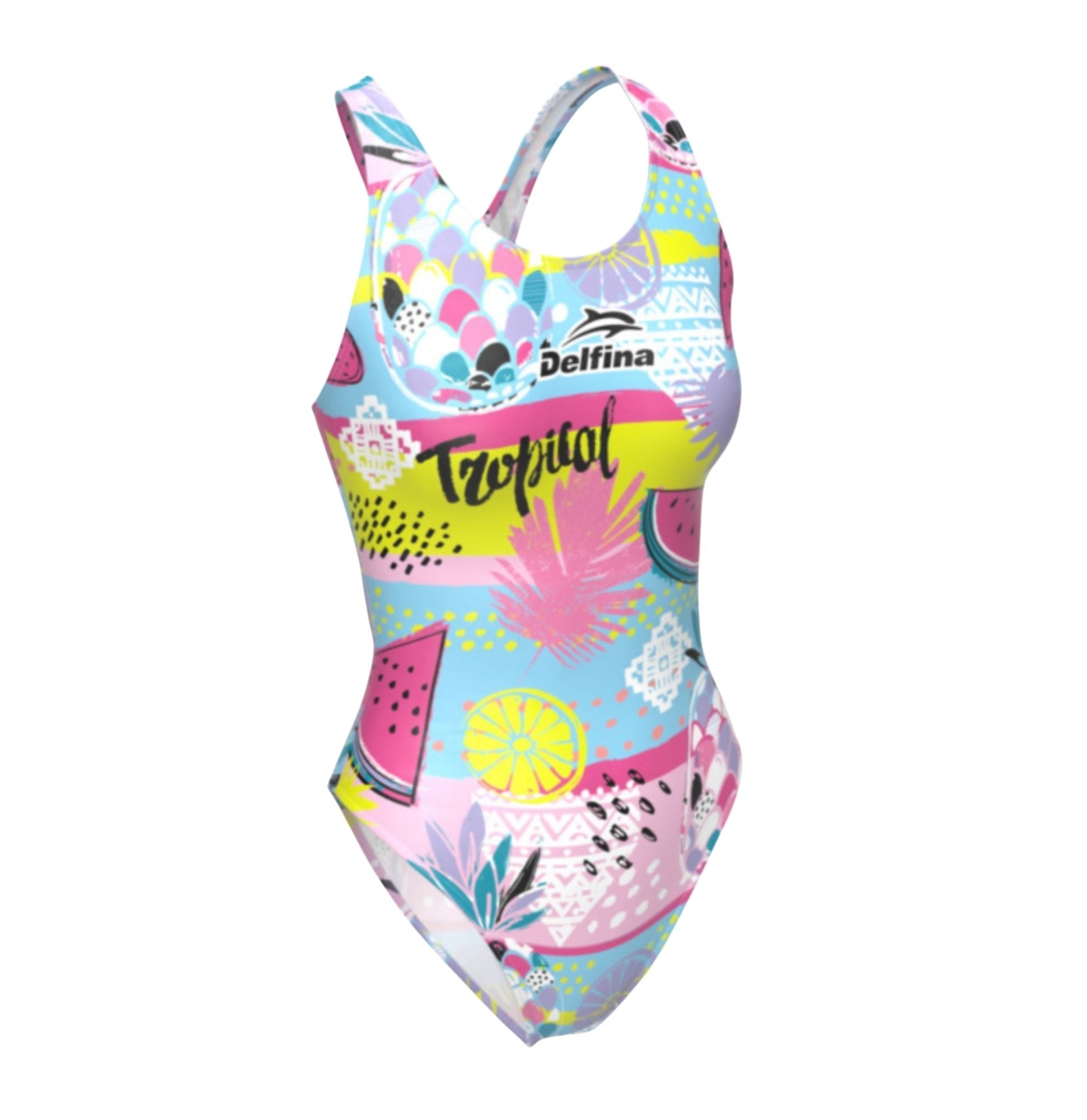 FUNNY TROPICS WOMEN'S XBACK SWIMSUIT