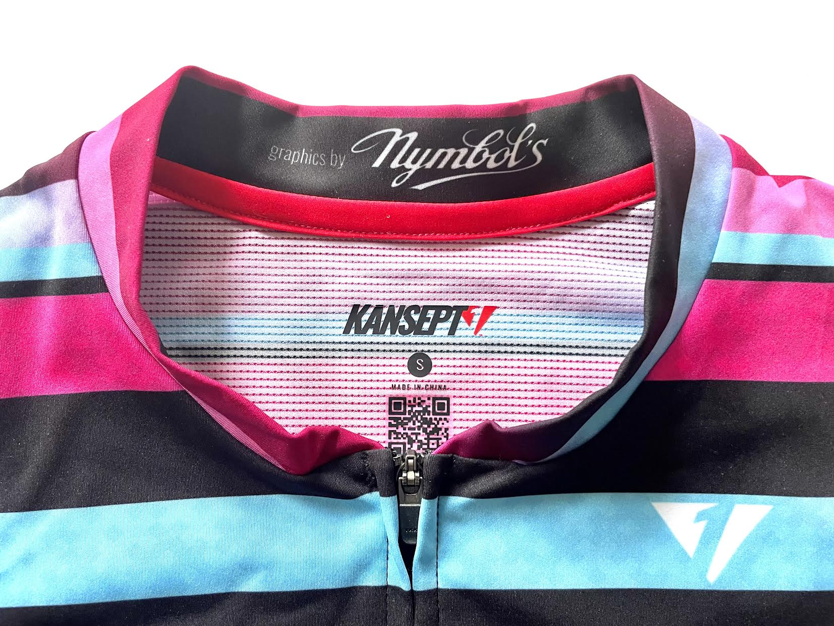 Kansept1 Women's ProSpec Rouleur HZ Jersey | EPYC Supporters | Sportivo stripes in Bright Blue + Hot Pink + Obsidian Black