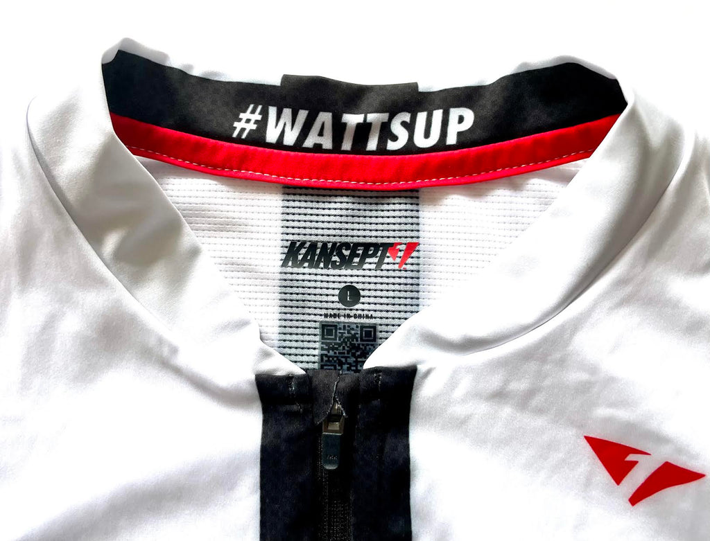 Kansept1 Women's ProSpec Rouleur SZ Jersey | TEAM ISSUE | WHITE with black CF race stripe