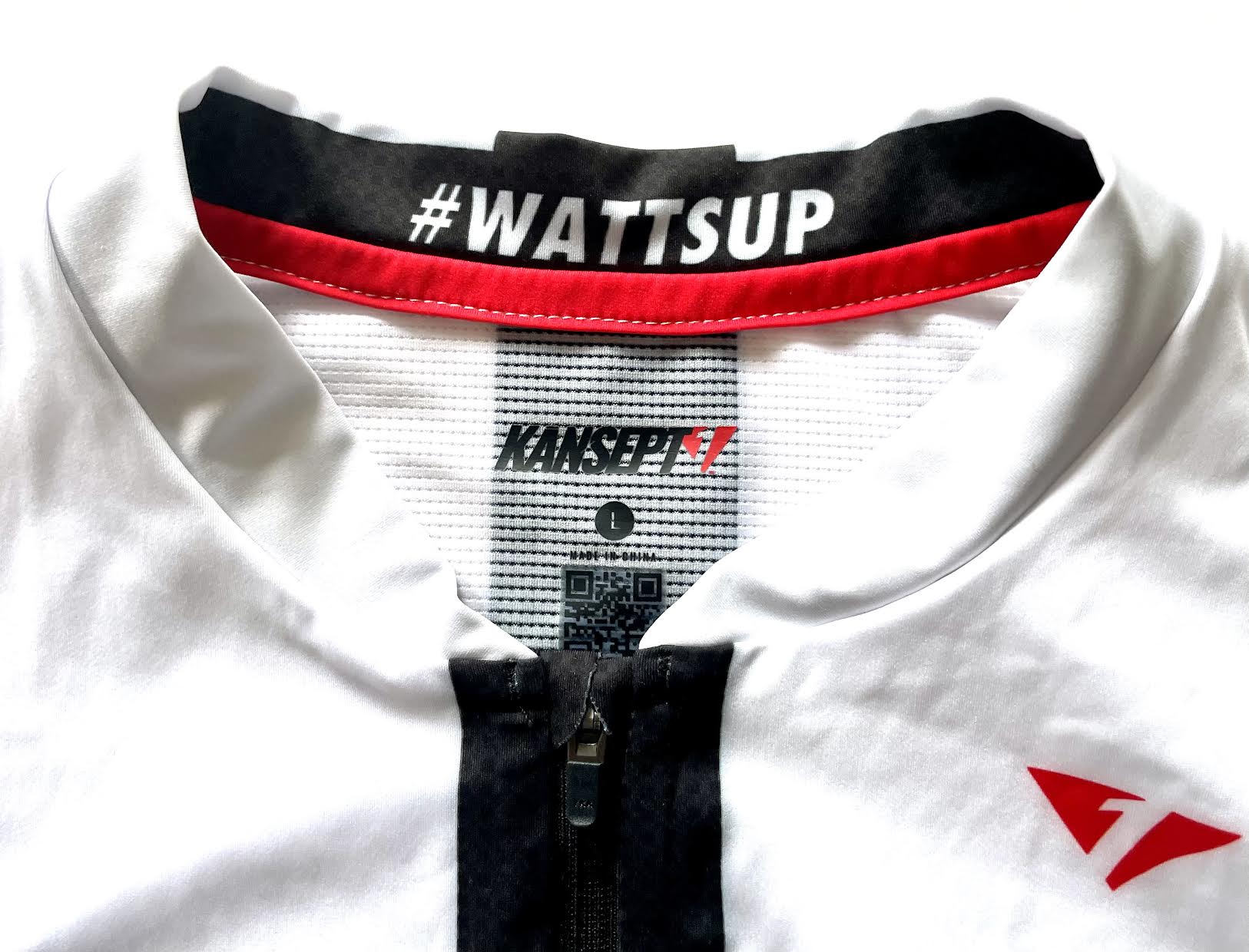 Kansept1 Women's ProSpec Rouleur SZ Jersey | TEAM ISSUE | WHITE with black CF race stripe