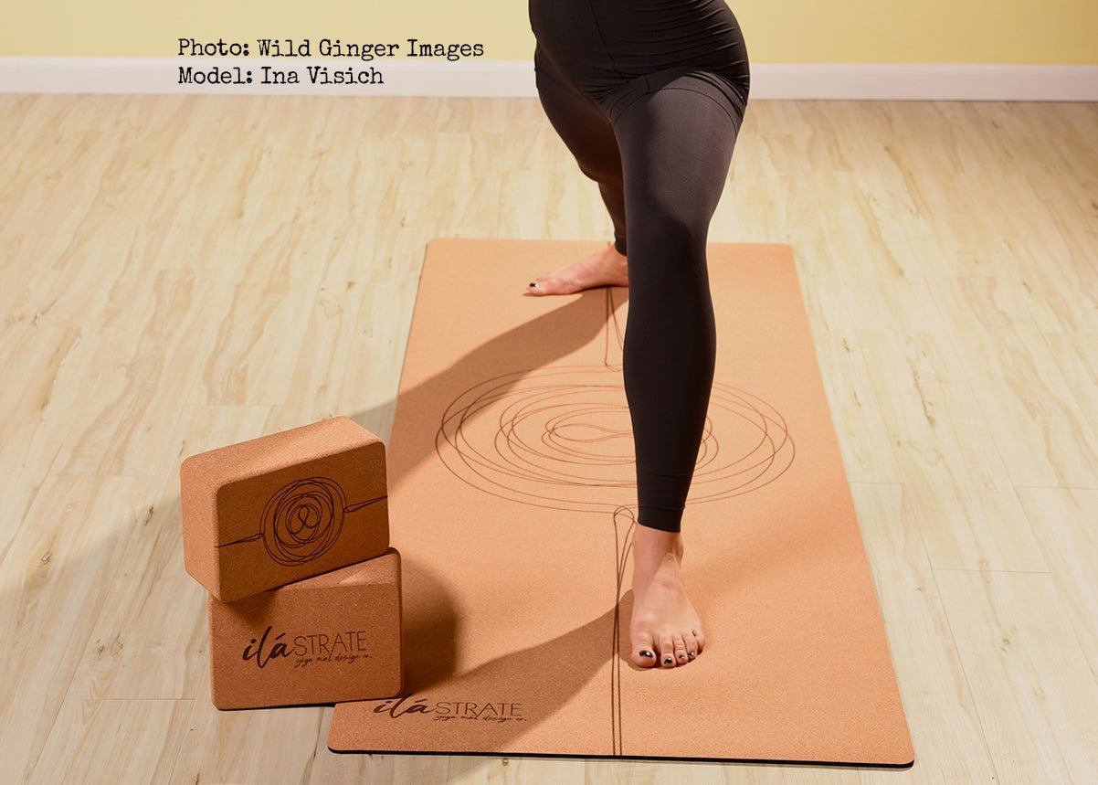 iláSTRATE Cork Yoga Block